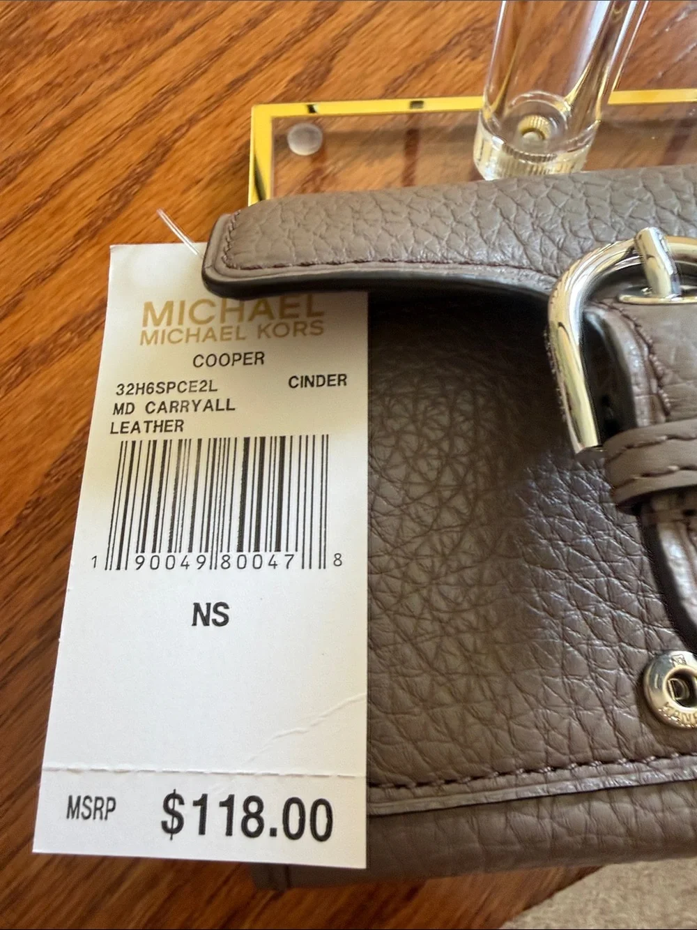 Michael Kors Cooper Cinder Wallet with Silver Buckle Detail